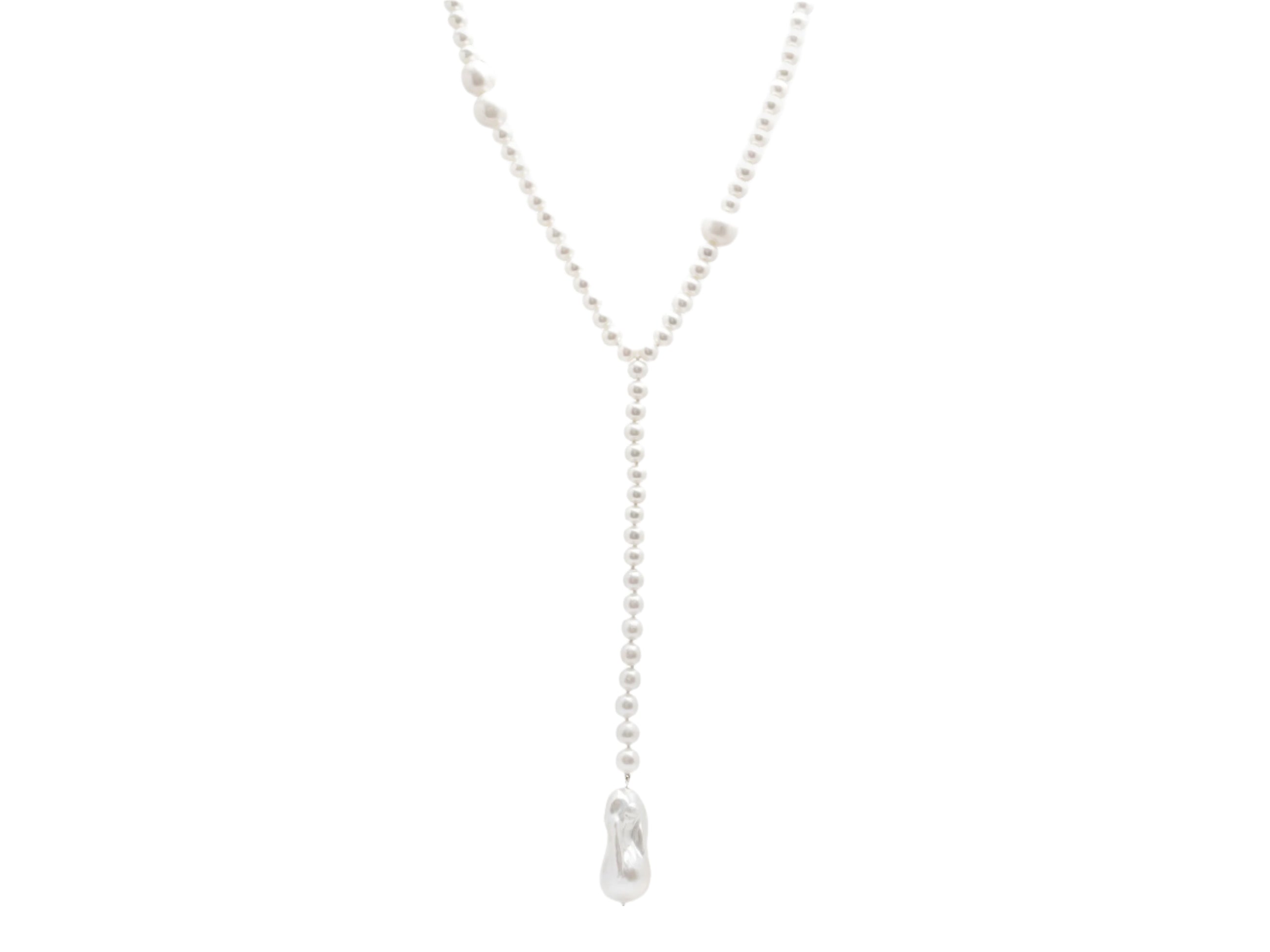 Fresh water and Baroque Pearl Lariat