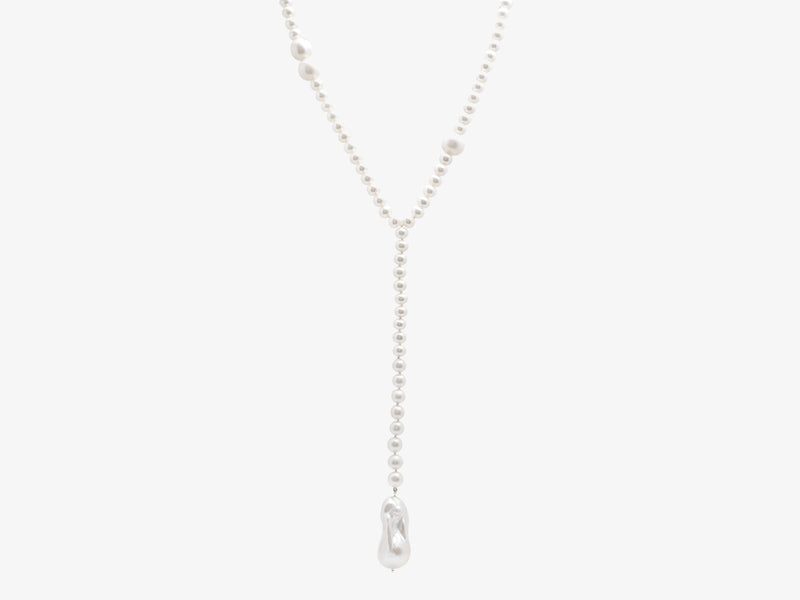 Cap Ferret Fresh water and Baroque Pearl Lariat