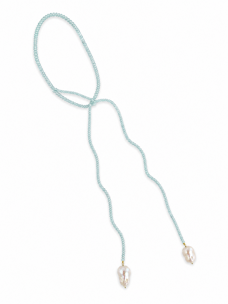 Eve Lariat in Aquamarine