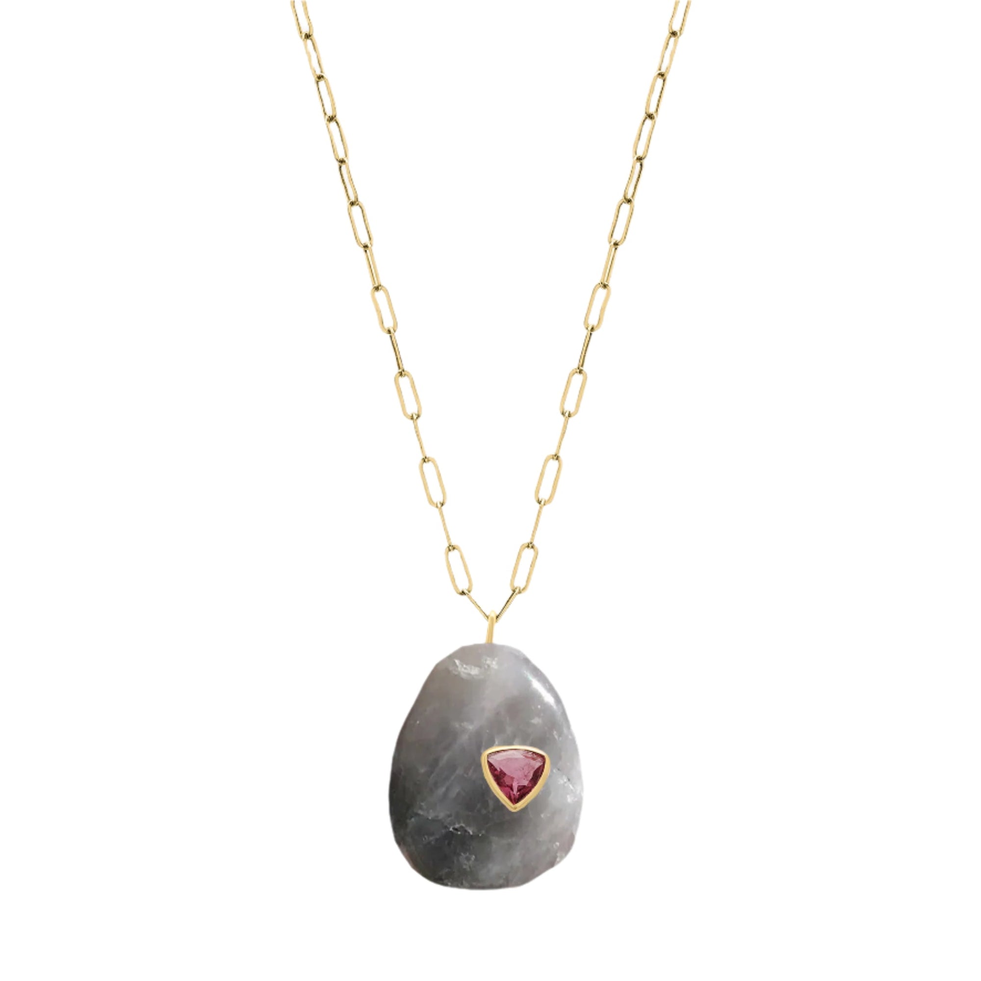 Cat's Eye Necklace with Trillion Inset