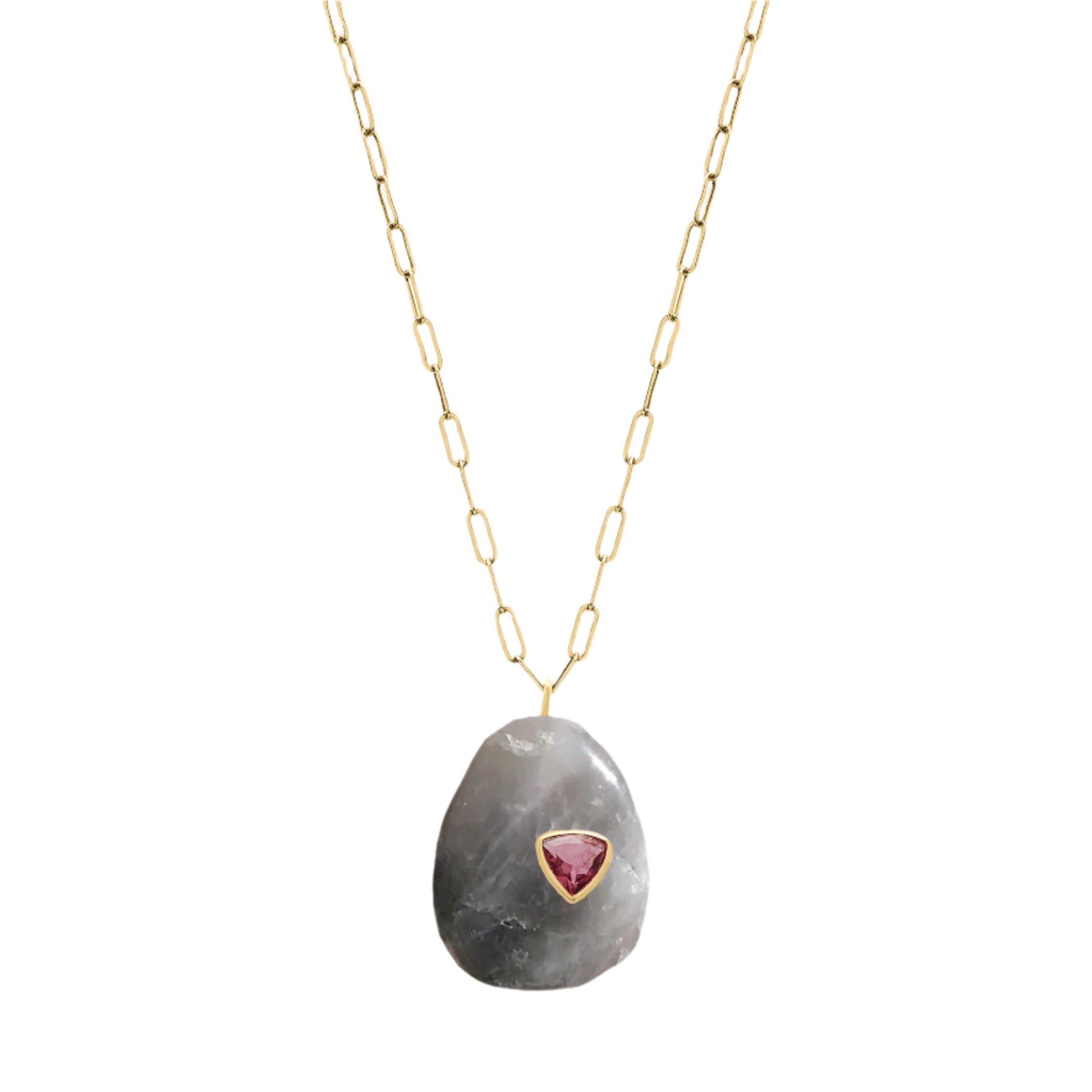 Cat's Eye Necklace with Trillion Inset