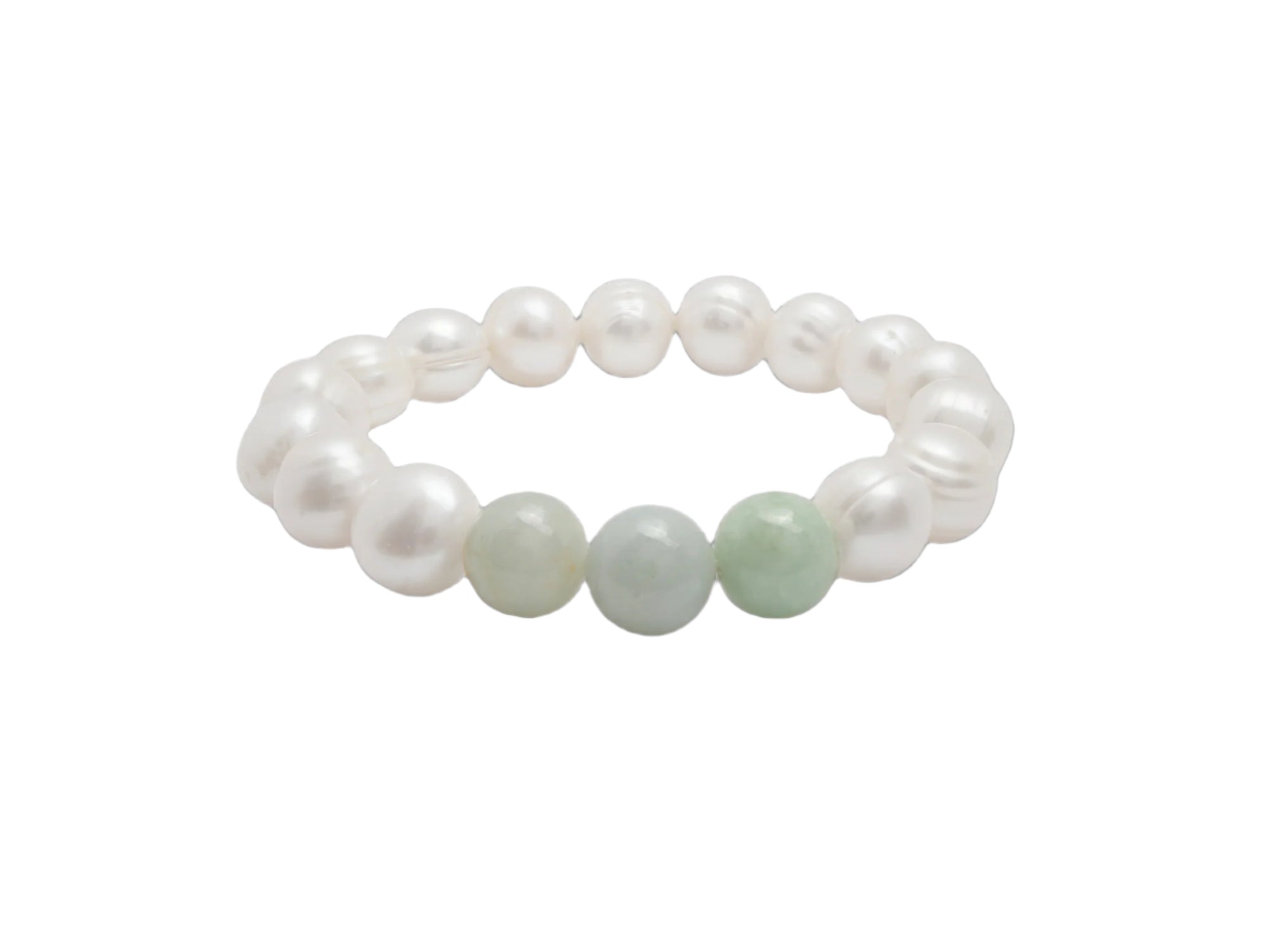 Freshwater Pearl and Jade Bracelet