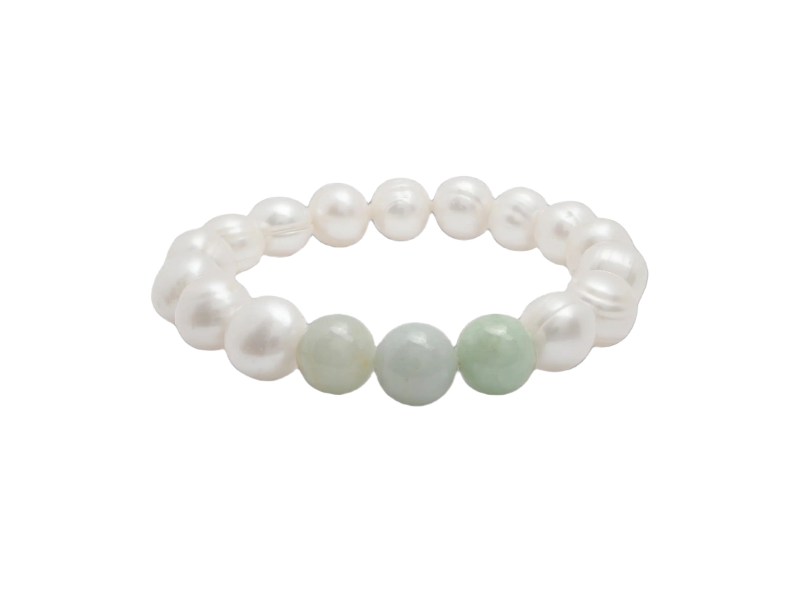Freshwater Pearl and Jade Bracelet