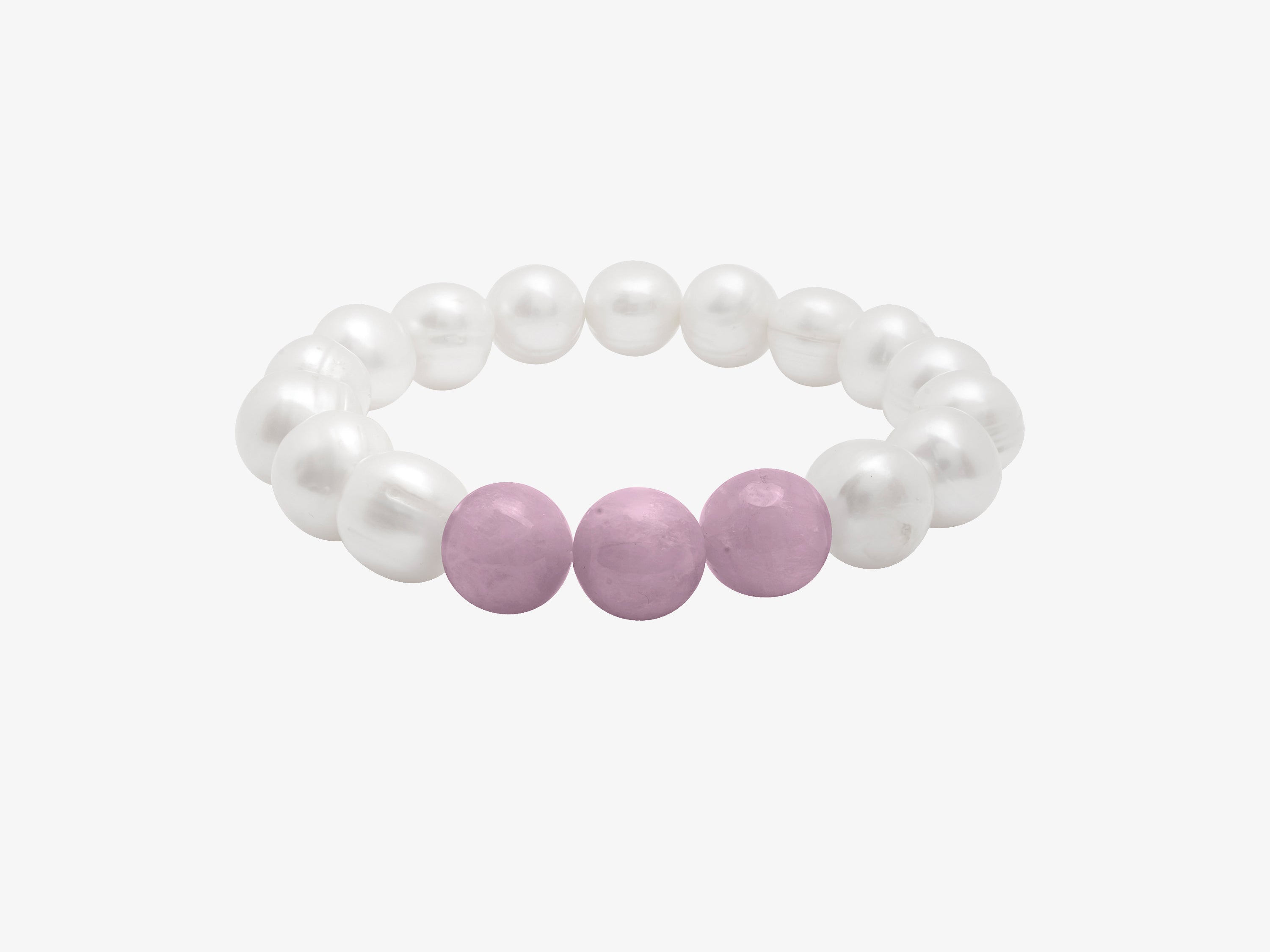 Cap Ferret Freshwater pearl and Kunzite bracelet