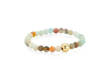 Beaded Bracelet with Gold Vermeil Perforated Ball