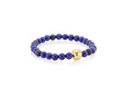 Beaded Bracelet with Gold Vermeil Perforated Ball