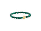 Beaded Bracelet with Gold Vermeil Perforated Ball
