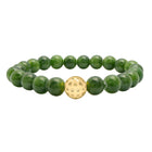 Beaded Bracelet with Gold Vermeil Perforated Ball