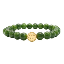 Beaded Bracelet with Gold Vermeil Perforated Ball