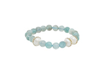 Beaded Bracelet with Fresh Water Pearl and Crystal Stations