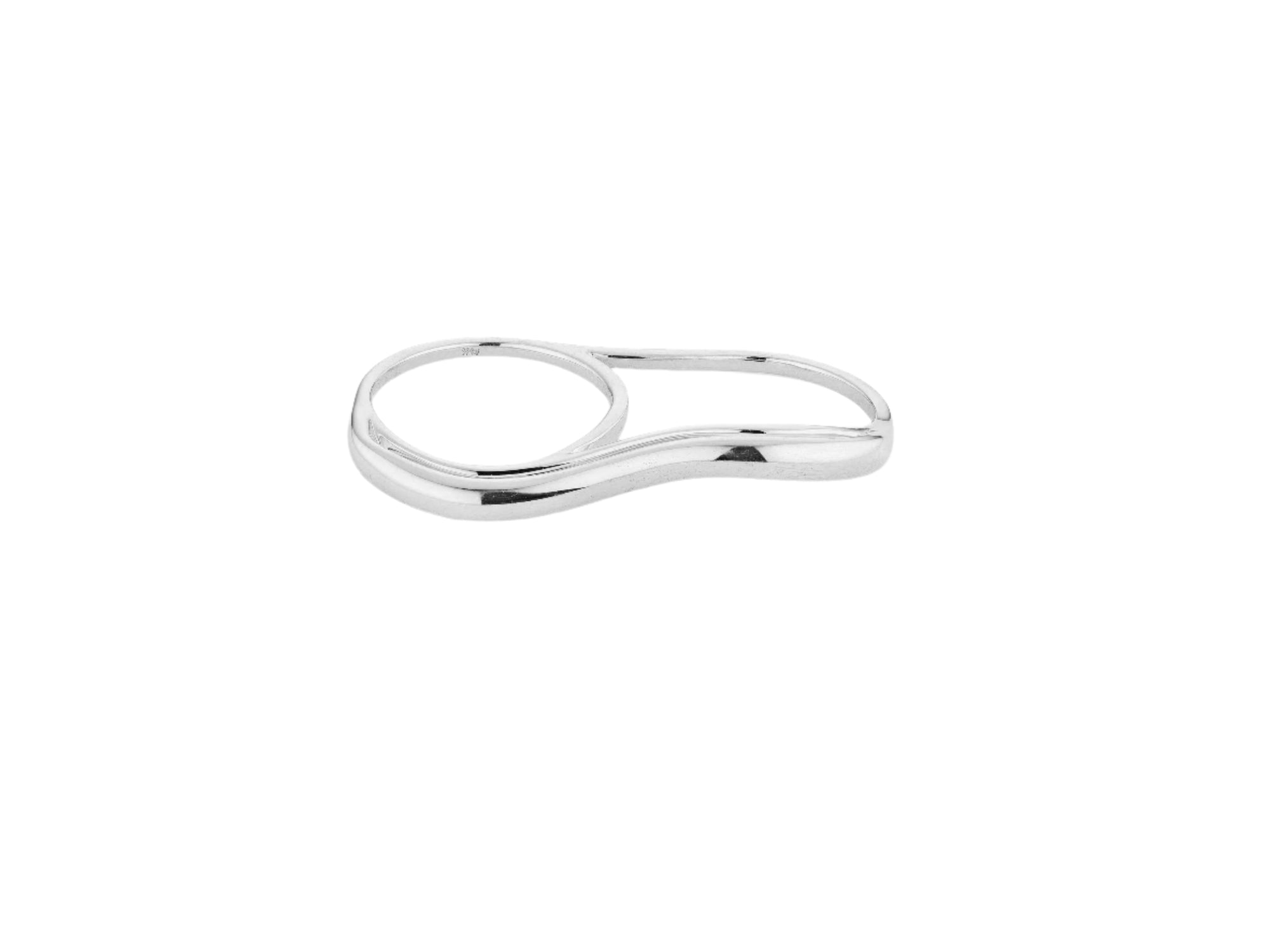 All Gold Double Finger Wavy Ring