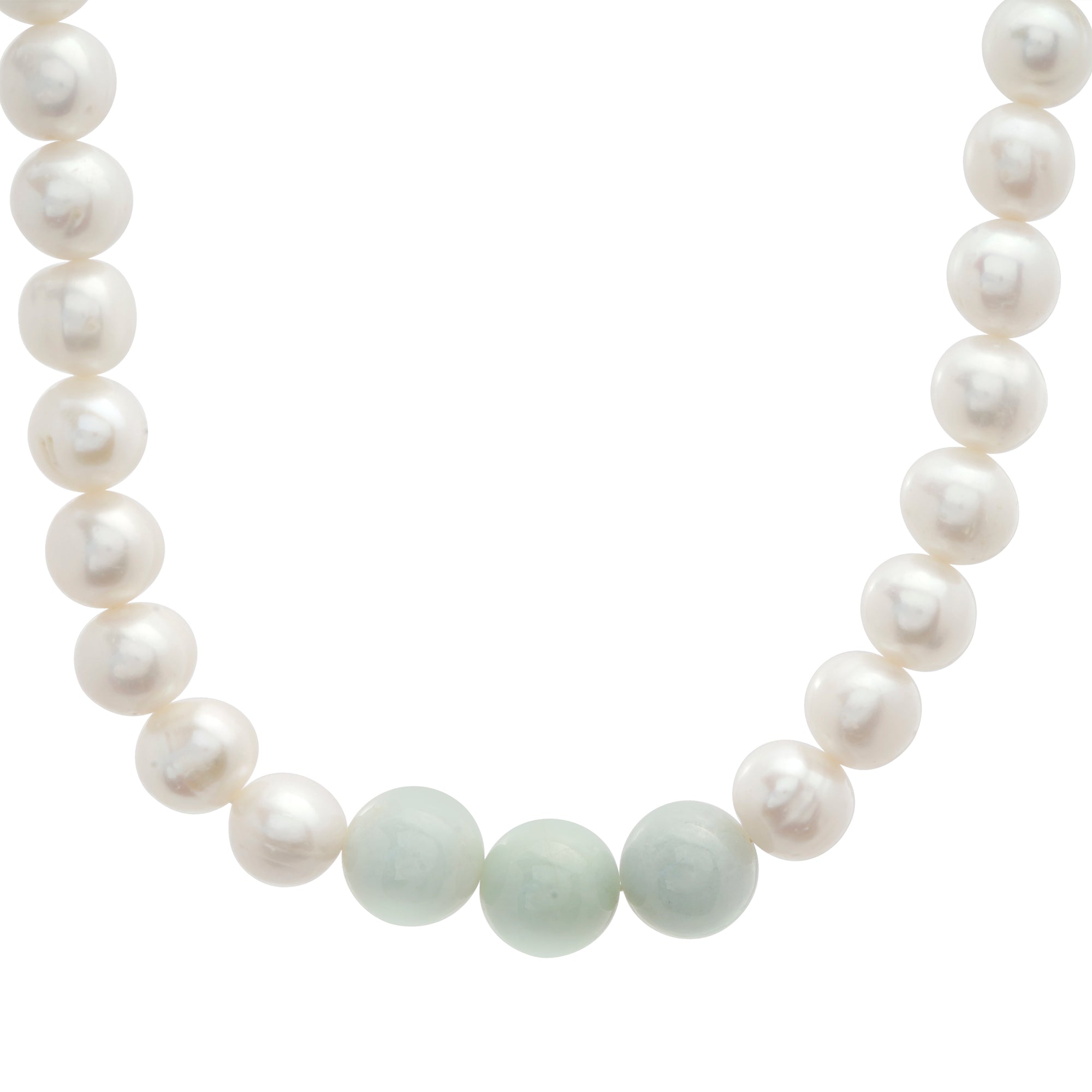 Freshwater Pearl and Jade Choker