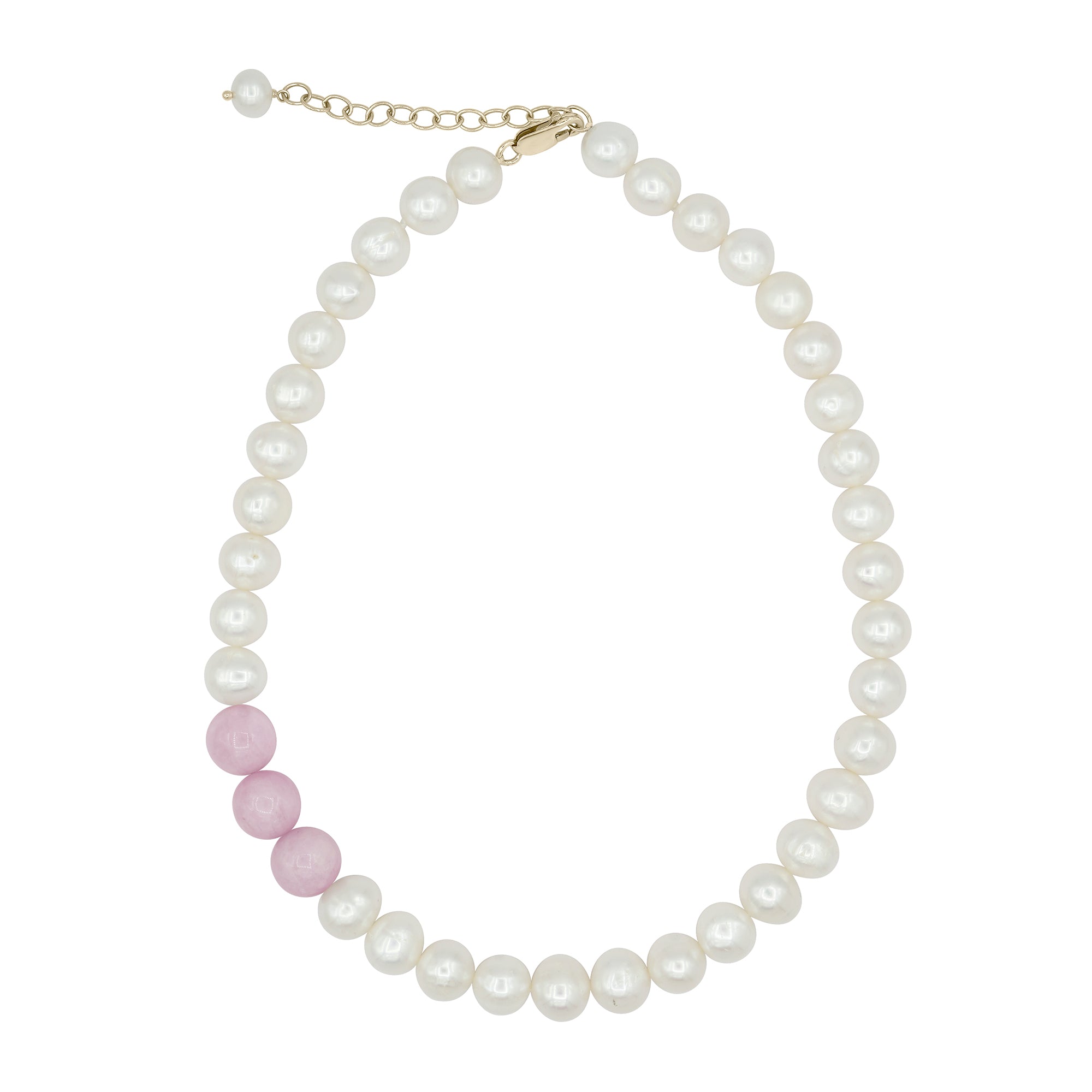 Freshwater Pearl and Kunzite Choker