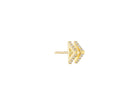 Double Triangle Single Stud with Diamond Pavé