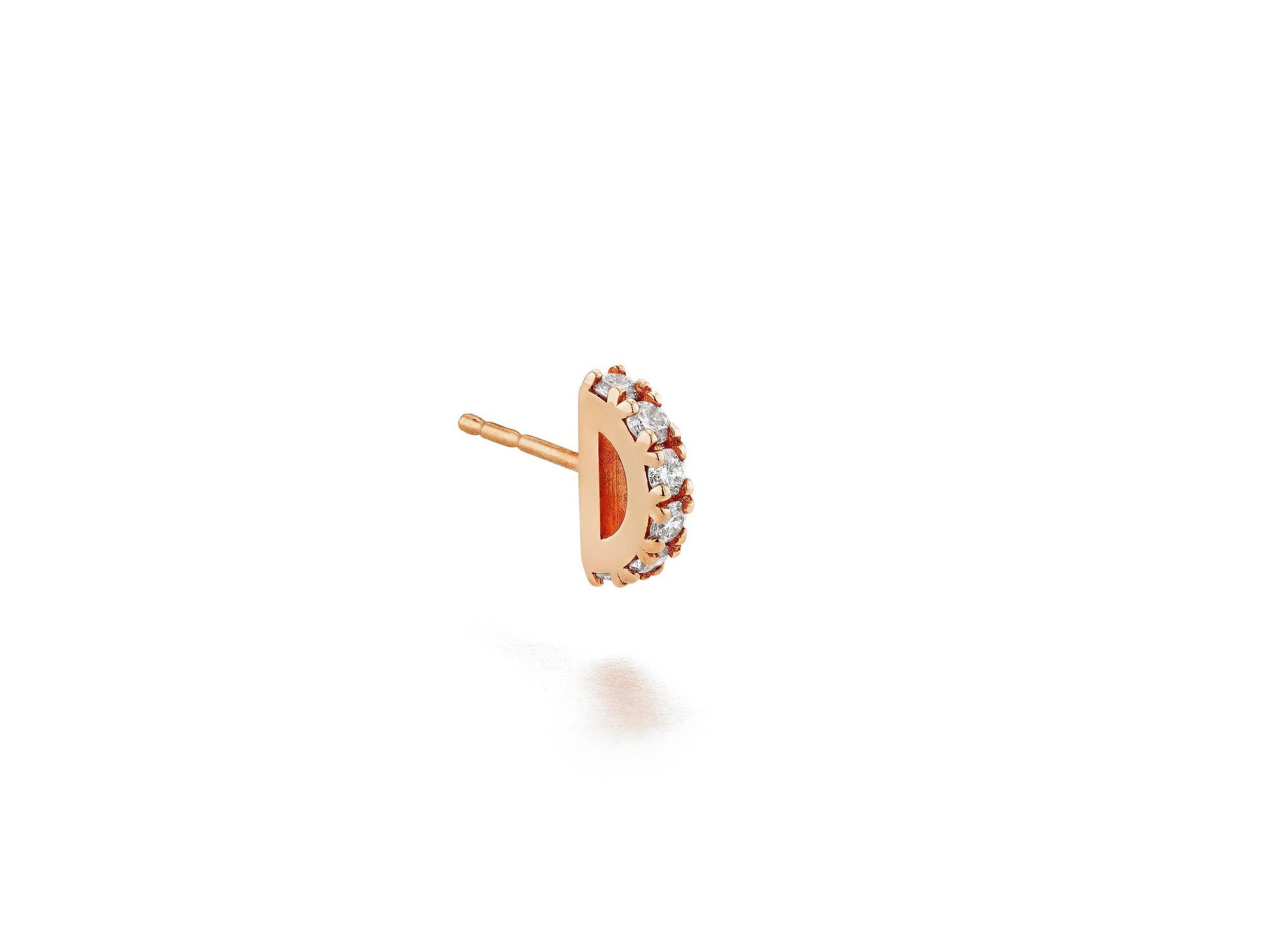 Half Circle Diamond Studs