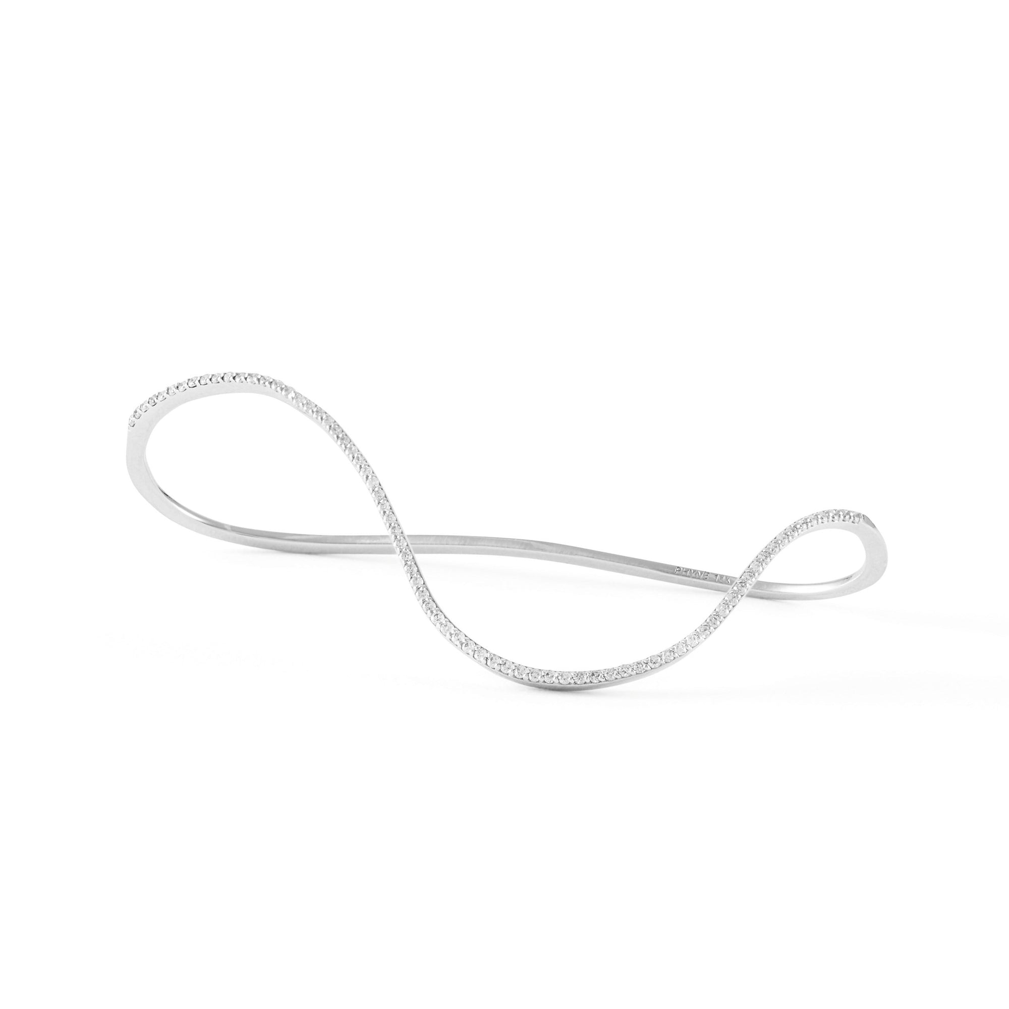 Wavy Diamond Pavé Palm Cuff