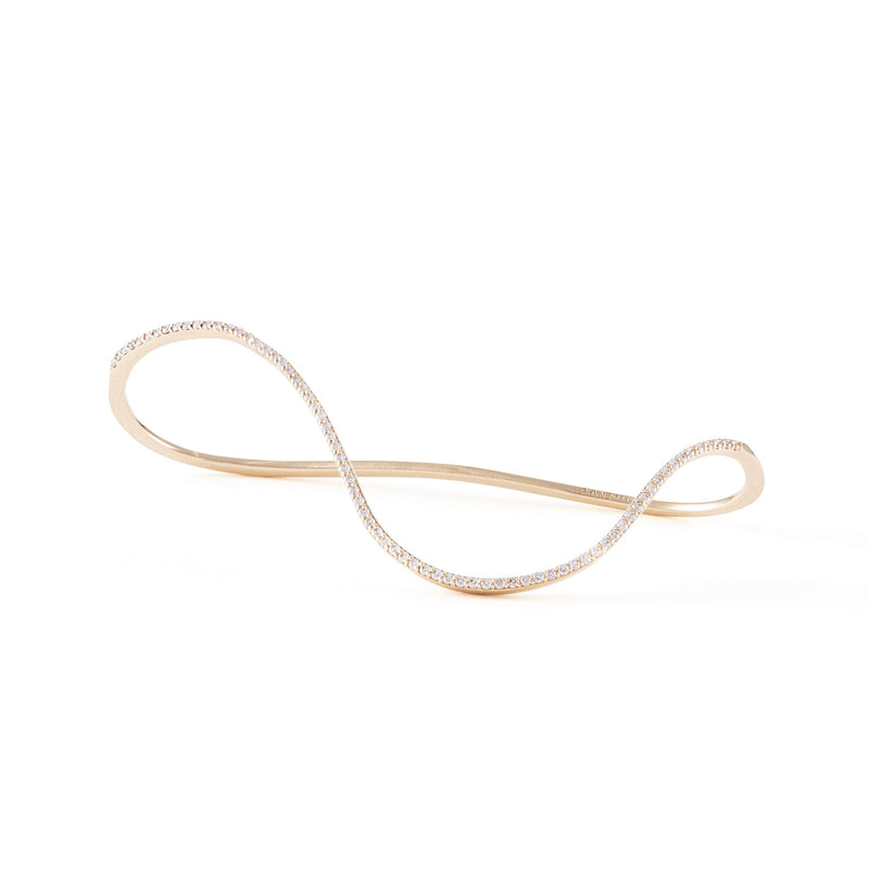 Wavy Diamond Pavé Palm Cuff