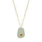 Aqua Onyx Necklace with Trillion Inset