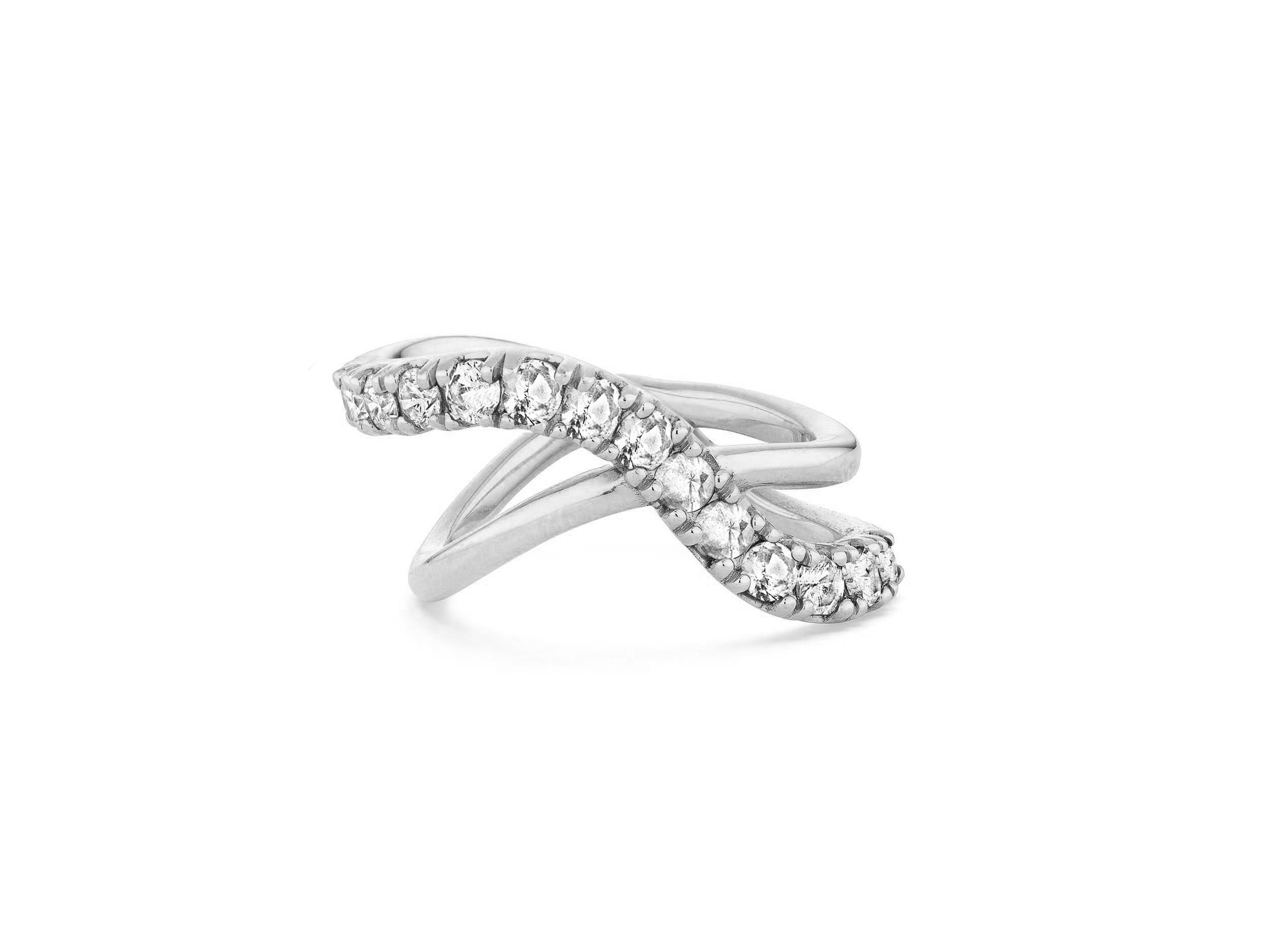 Diamond Criss Cross Ring