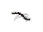 Black Diamond Criss Cross Ring