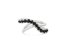 Black Diamond Criss Cross Ring