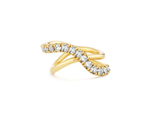Diamond Criss Cross Ring