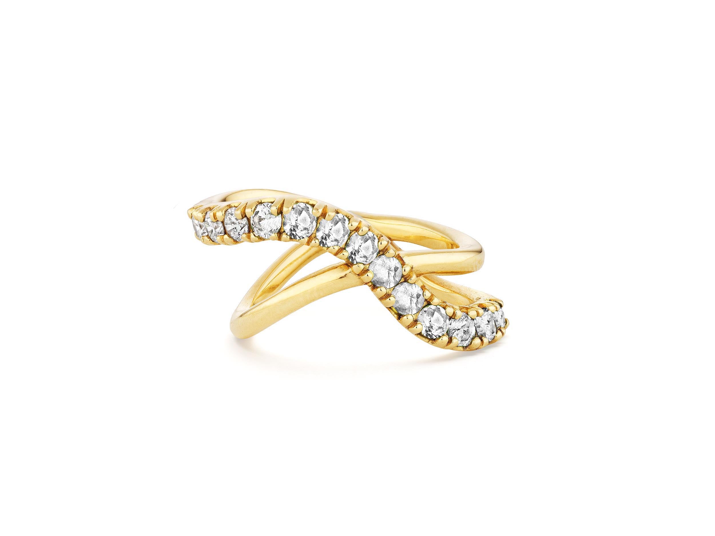Diamond Criss Cross Ring