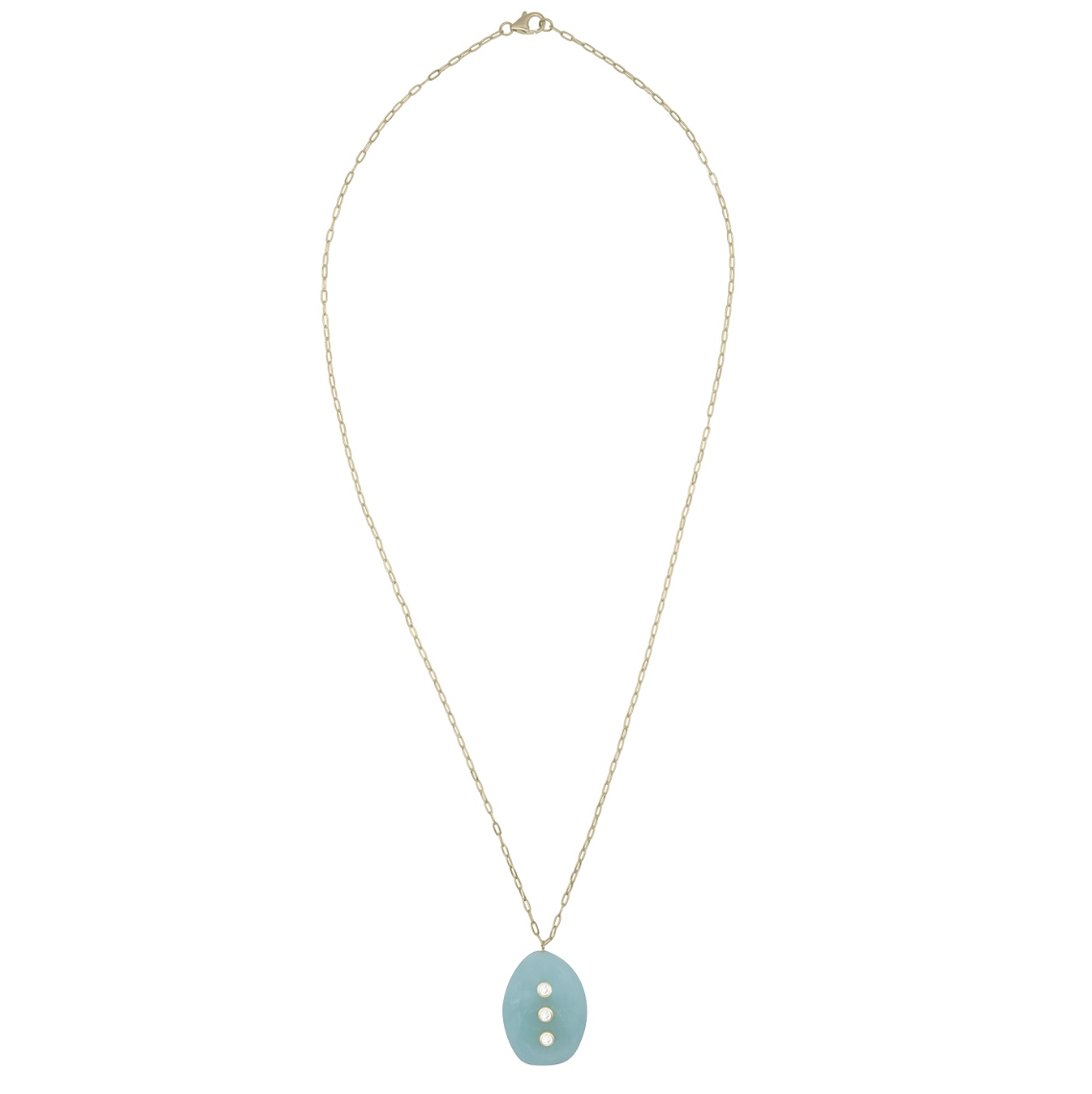 Aqua Onyx Pendant Necklace