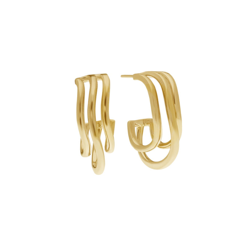 Three Row Hoop Earring