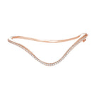 Diamond Pavé Curved Hinged Bracelet