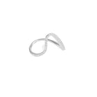 Single Curved Band Ring with Diamond Pavé
