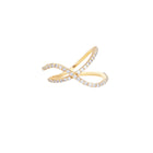 Overlapping Two Row Diamond Pavé Ring