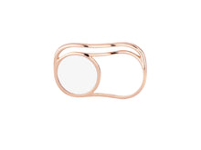 All Gold Double Finger Wavy Ring