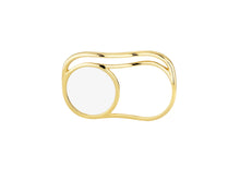 All Gold Double Finger Wavy Ring