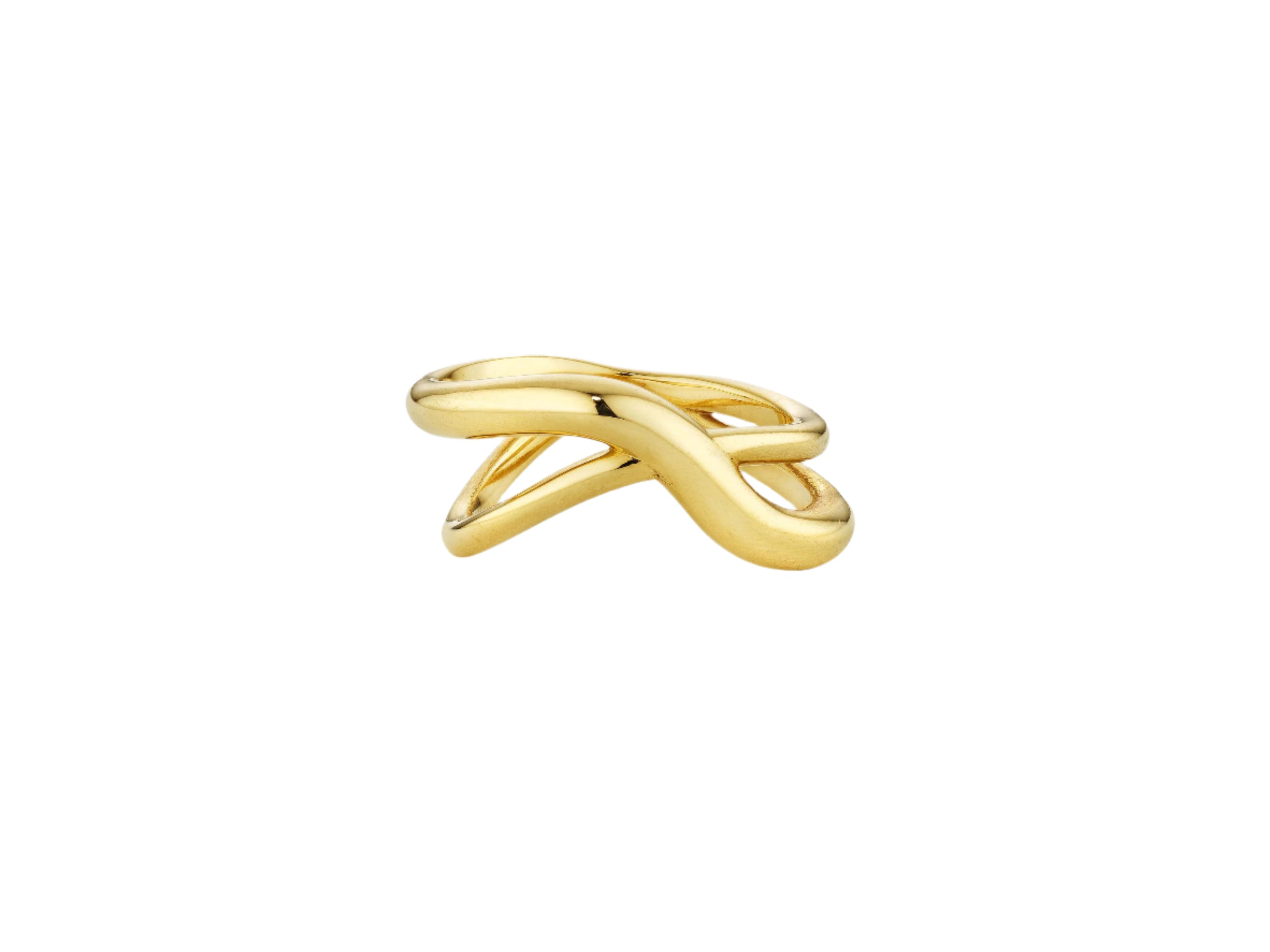 All Gold Criss-Cross Ring