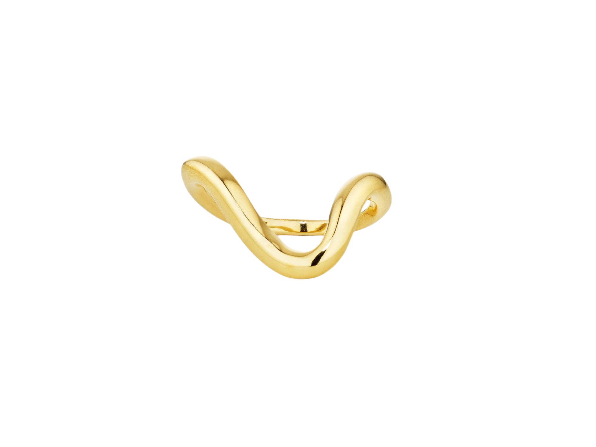 All Gold Single Wavy Ring