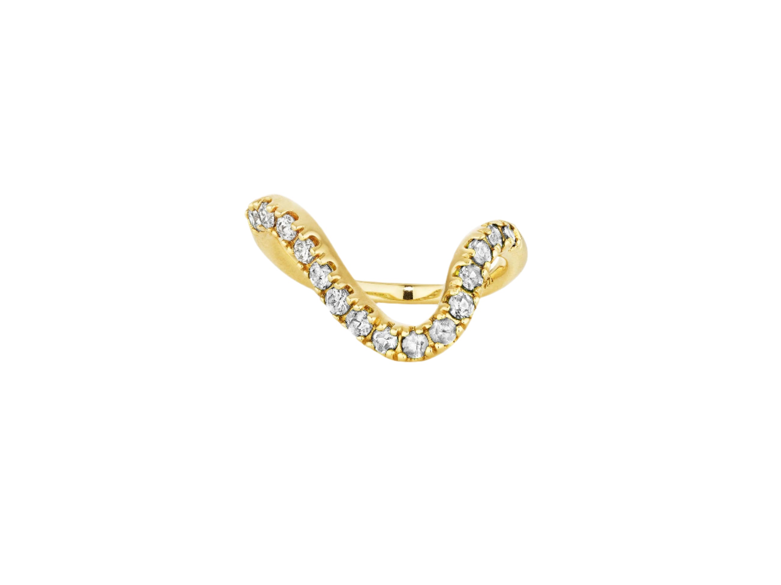 Diamond Wavy Ring