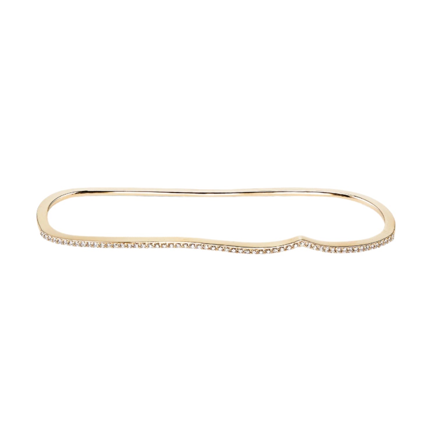 Curved Diamond Pavé Palm Cuff